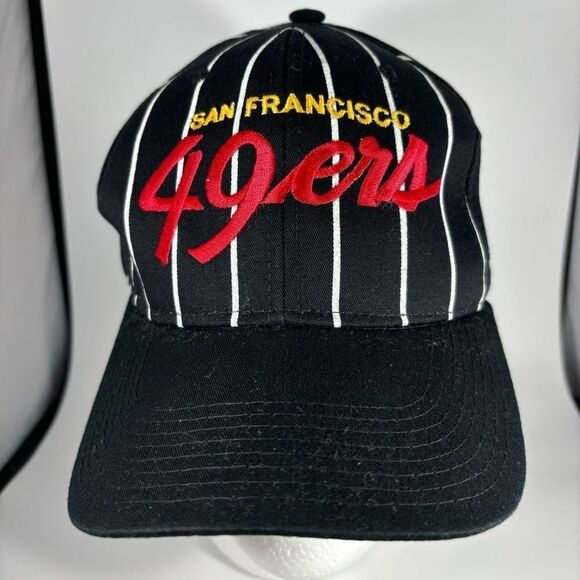 Vintage San Francisco 49ers Script‎ Snapback Hat NFL Headmaster Rare - Picture 1 of 7